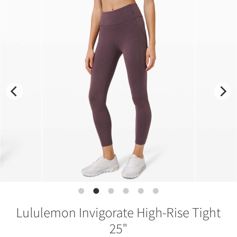 Lululemon invigorate high rise right - 25”